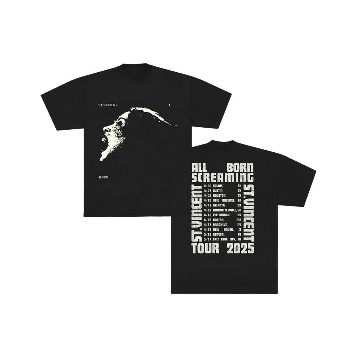 SCREAM TEE - 2025 TOUR BACK – St. Vincent Official