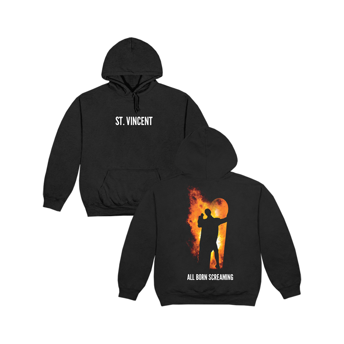 ALL BORN SCREAMING HOODIE - BLACK