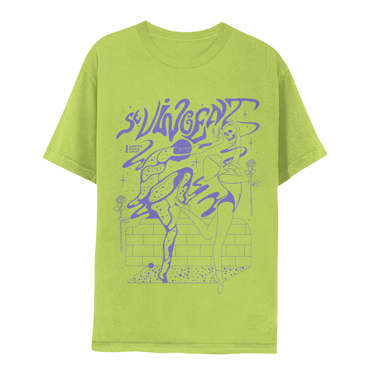 Dancing With A Ghost Tee – Lime